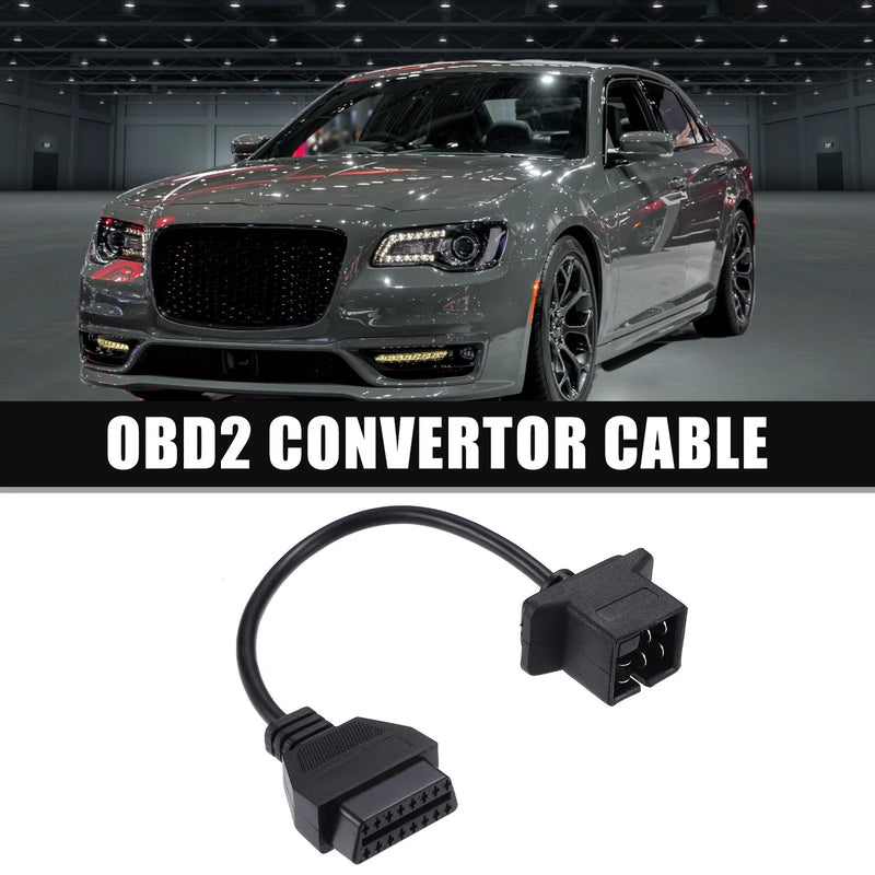 Jeep 6 Pin to 16 Pin OBD2 Diagnostic Scanner Adapter Cable (1996-2006)