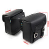 Harley Sportster XL883 / 1200 Black Motorcycle Leather Side Saddle Bags