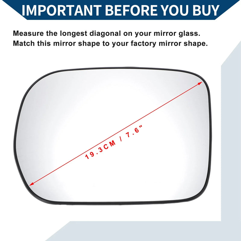 Honda Pilot Heated Left Side Mirror Glass (2003-2008)
