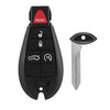 Dodge Ram 1500 3500 Jeep Cherokee 5 Button Remote Key Fob Case Shell