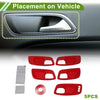 Dodge Charger Interior Door Handle Bowl Cover Trim ABS 5Pcs (2011 - 2021)