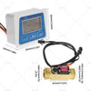 Cars 3/4" Digital LED Turbine Gauge Kerosene Fuel Water Flow Meter