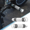 Motorcycle Pair 10mm Aluminum Aolly Rearsets Footrest Silver Tone