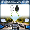 Motorcycle M8/M10 View Mirrors Handlebar Mirrors Black Green Aluminum Alloy