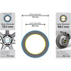Car Wheel Spacer 4 x 73.1 to 56.1 mm Aluminium Alloy Hub Centric Rings