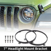 Jeep Wrangler TJ 7" Round Headlight Metal Ring (1997-2007)