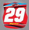 Roost ID Motocross Custom Back Number Graphics Stickers