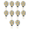 Car 10 x DC12V G4 5050 SMD 6 LED Bulbs Warm White