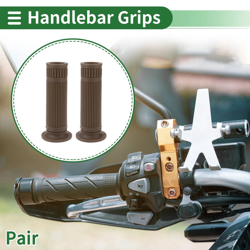 Motorcycle Handlebar Grips TPU Dark Brown 25mm Hand Grips Cover