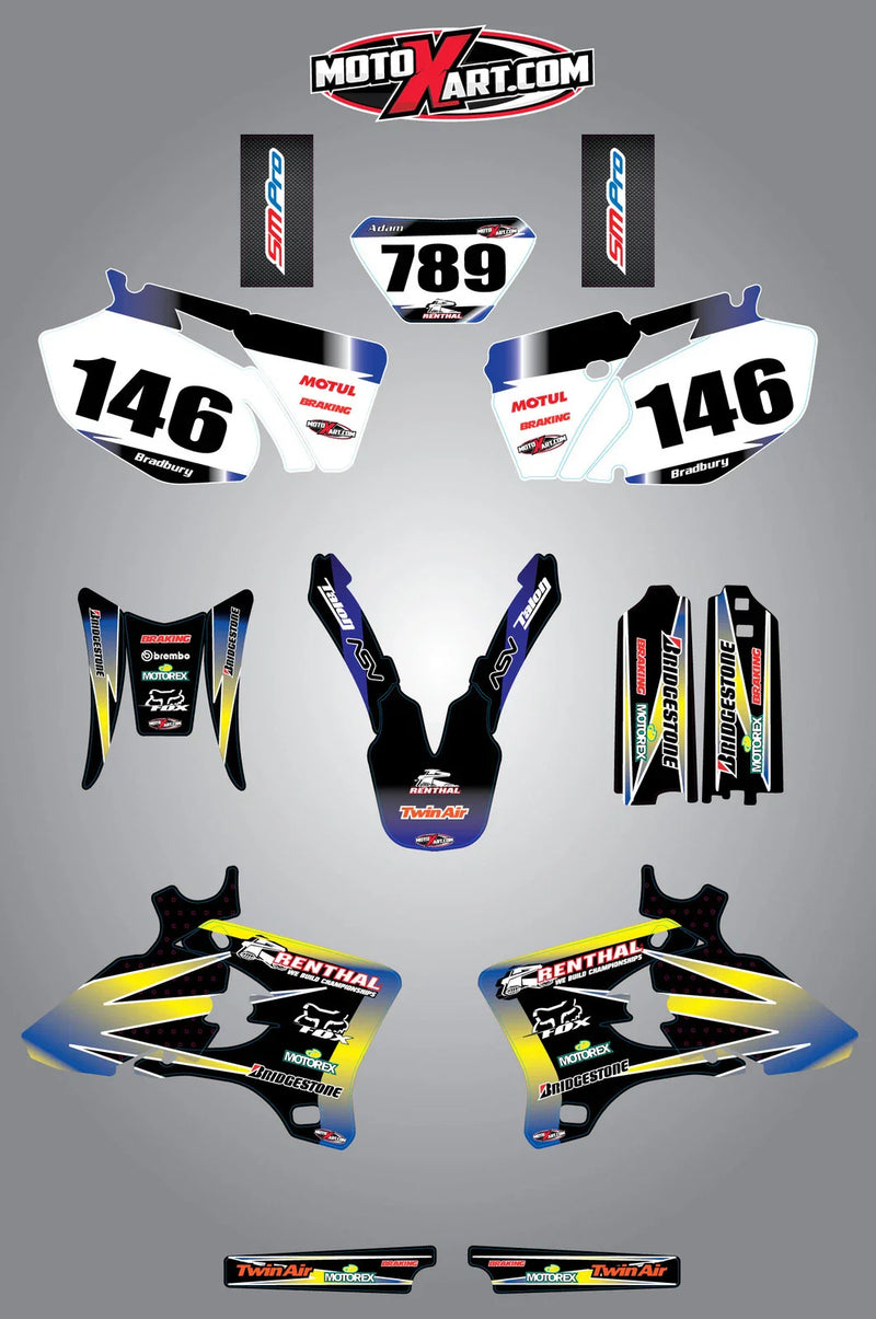 Yamaha WRF 250 (2005-2006) - SUNSET Style Custom Graphic Stickers