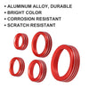 Ford 4WD 7 Pcs Red AC Headlight Radio Switch Knob Covers