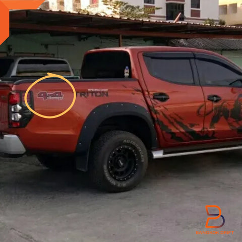 Mitsubishi Triton Ute Diff Lock 4x4 Side Cabin Rear Bed Sticker Decal (2009-2023)