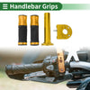 Motorcycle Hand Grips Cover Kit Handlebar End Grips Rubber Gold Tone 1 Set