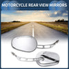 Harley Dyna Road King 1 Set Motorcycle Rear View Mirrors Chrome Silver Tone