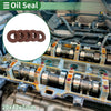 Oil Seal 20x42x7mm FKM Rubber High-Pressure Brown 5 Pcs