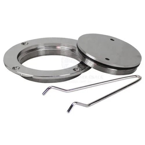 Boat / Caravan Inspection Port / Deck Plate 112mm OD 316 SS