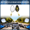 Motorcycle M8/M10 Rear View Mirror / 1 Set / Handlebar Mirrors Gold Tone