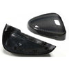 Carbon Fiber Replace Side Mirror Caps Cover Fit Audi A4 B9 17-23 w/ Lane Assist