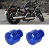 Motorbike 2 x 10mm Mirror Hole Plugs Blue Universal
