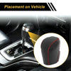 Honda Civic (2016-2021) Black Red Faux Leather Car Gear Shift Knob Cover
