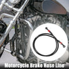 Motorcycle Brake Hose 28 90 Degree Braided Line Clutch Tube 130cm Black