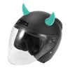 Car / Motorcycle 2 x Car Motorcycle Helmet Bull Horn Style Bumper Decoration Suction Cup Blue