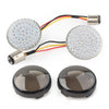 Harley Dyna Touring Softail LED Rear Turn Signals with Smoked Lens Covers
