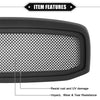 Dodge Ram 3500 (2006-2009) Matte Black Front Grille Assembly