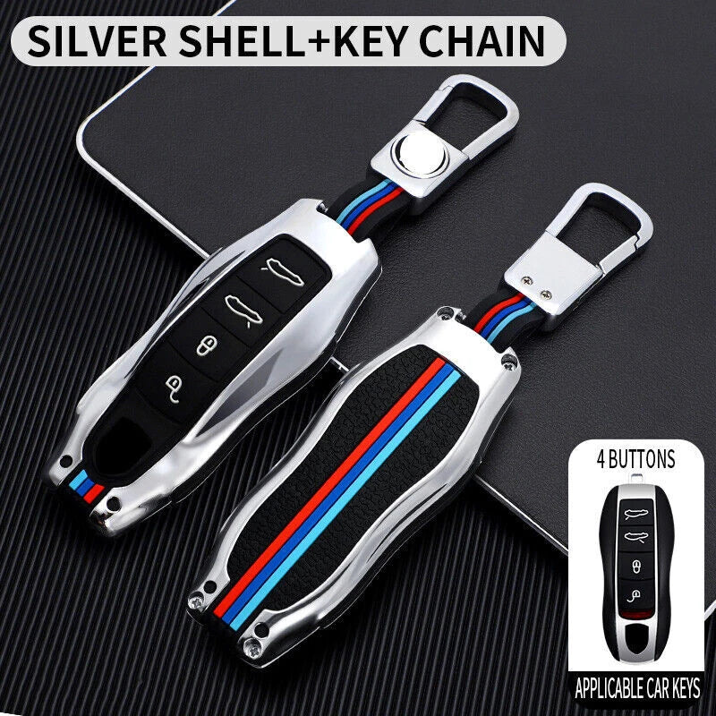 Porsche Cayenne Macan Panamera 911 Luminous Metal Car Key Fob Case Cover