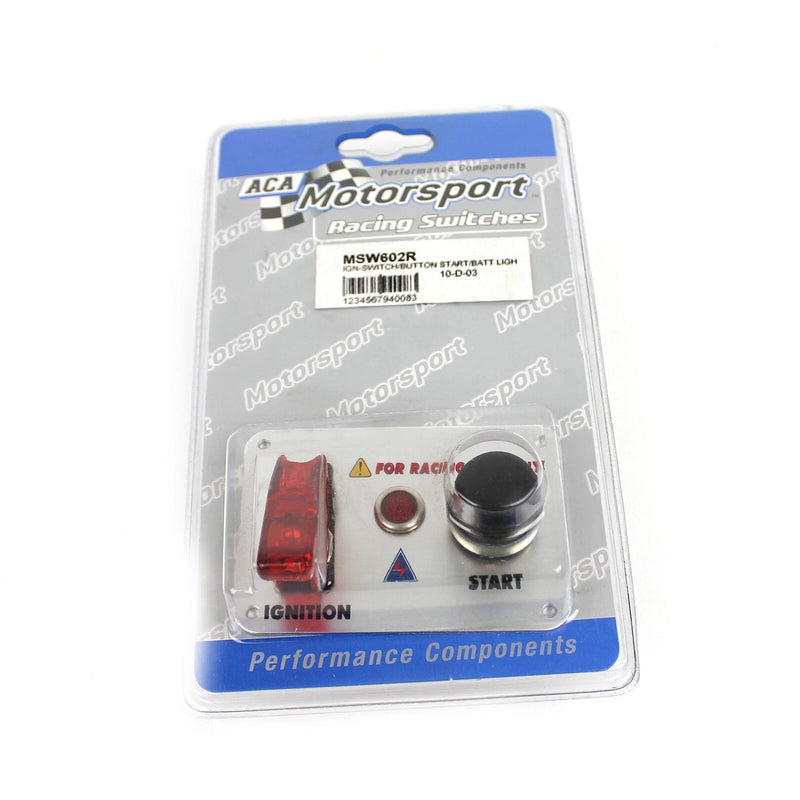 ACA Motorsports 12v Push Button Start Red Security Switch w/Light (N/A)