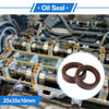 Oil Seal 25x35x10mm FKM Rubber Brown 2 x