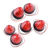 Peterbilt Truck Trailer 6Pcs Red Round LED Side Marker Lights