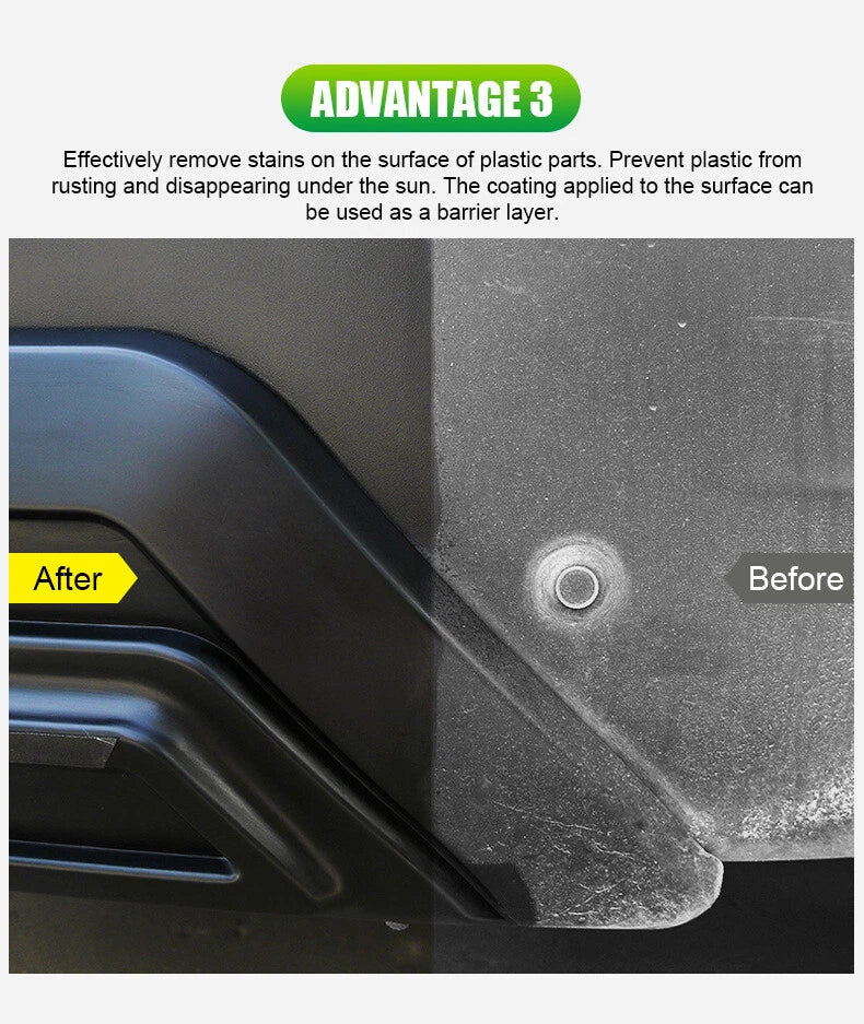 Car - 260ml Rubber Plastic Tyre Door Panel Cleaner Spray