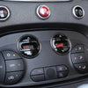 Fiat 500 2011-2019 Carbon Fiber Air Condition Switch Knob Trim Cover Ring