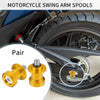 Motorbike 2 x Swingarm Spool 8mm CNC Spool Slider Stand Gold Tone