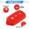 Toyota 4Runner Sequoia Silicone Red 2 x Remote Key Fob Case