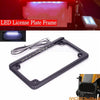 Motorcycles Black Motorcycle License Plate Frame Holder with LED Lights