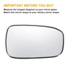 Honda Accord Pair White Mirror Glass w/ Back Non-heated (2003-2007)