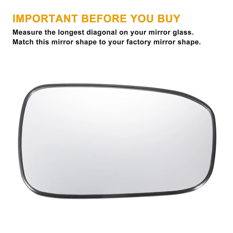 Honda Accord Pair White Mirror Glass w/ Back Non-heated (2003-2007)