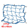 Universal Motorcycle Helmet Cargo Luggage 2 x Mesh Net 40x40cm