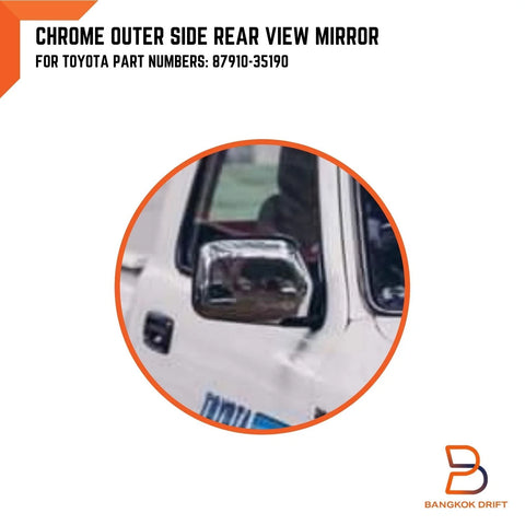 Toyota Hilux Ute LN106 LN85 RN105 Surf RH Chrome Door Wing Mirror (1988-1997)
