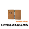 Volvo S60 XC60 XC90 Apricot Yellow Leather Key Control Case Fob Shell Cover
