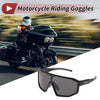 Motorcycle Riding Goggles Black Lens Black Frame Cycling Sunglasses PC UV400