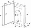 Boat Caravan RV Nuova Rade 183mm x 110mm Recessed Box Hinged Door
