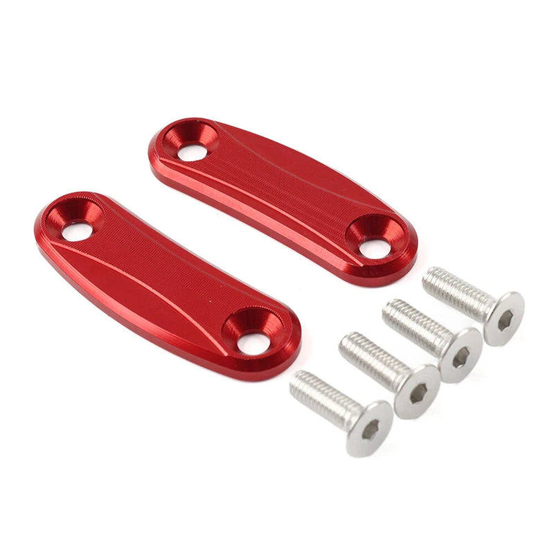 Kawasaki ZX-10R Red Rearview Mirror Block Off Base Plates Cover (2011-2015)