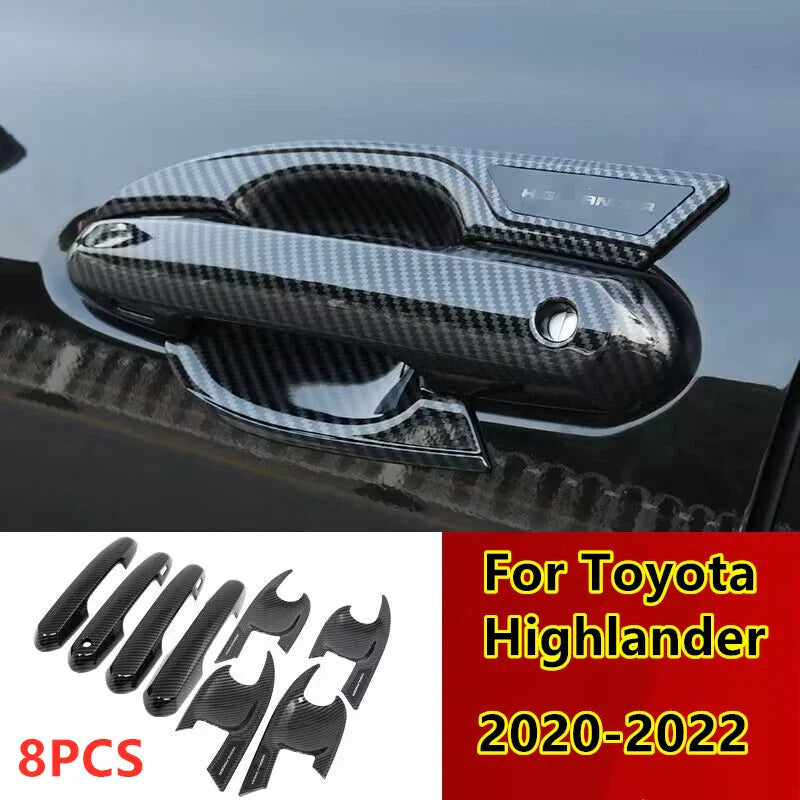 Toyota Highlander Carbon Fiber Door Handle & Bowl Cover Trim (2020–2022)