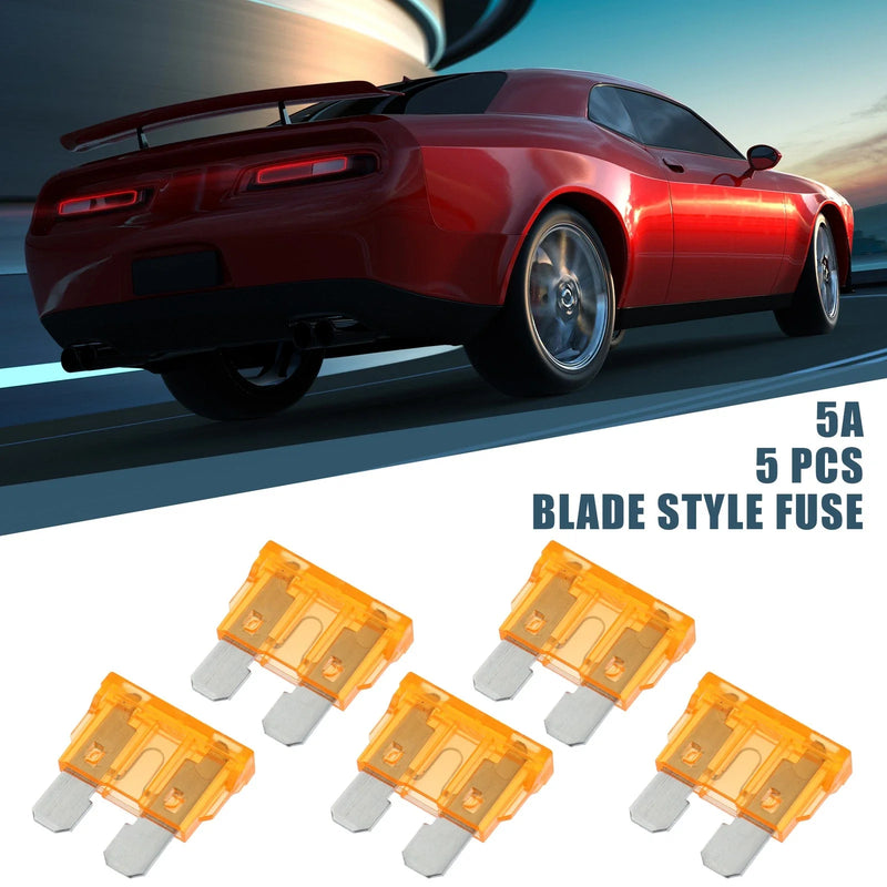 Car Boat Truck SUV Motorcycle 5 x Blade Style Fuses 5A