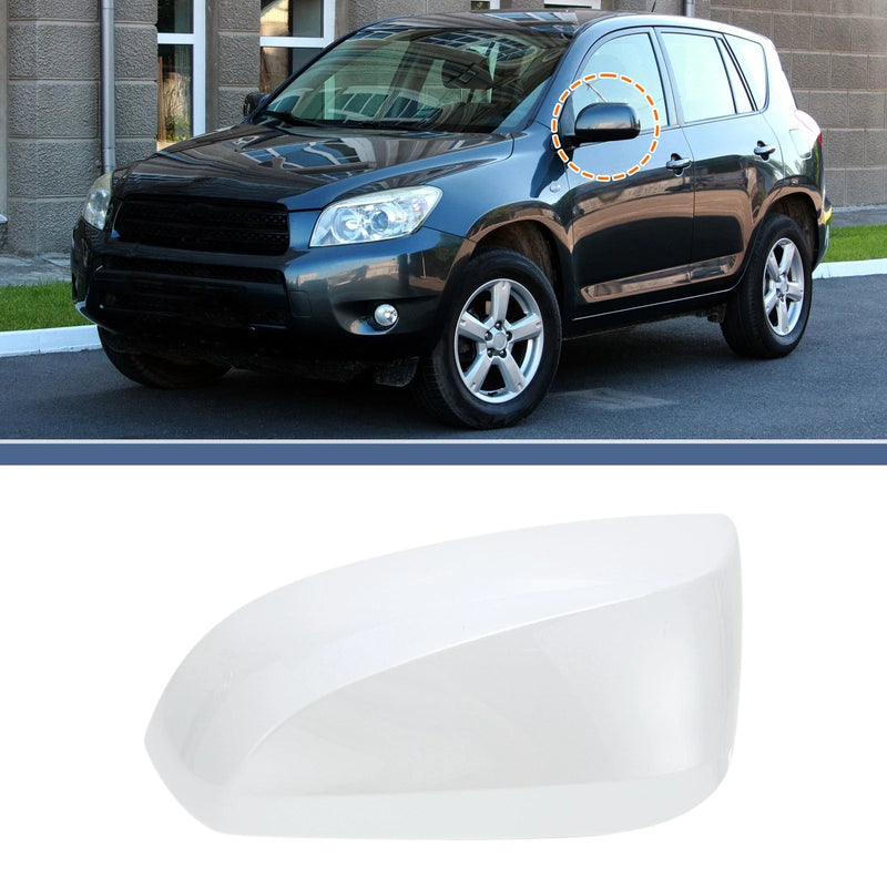 Toyota RAV4 Left Side Mirror Cover Cap White (2019–2023)