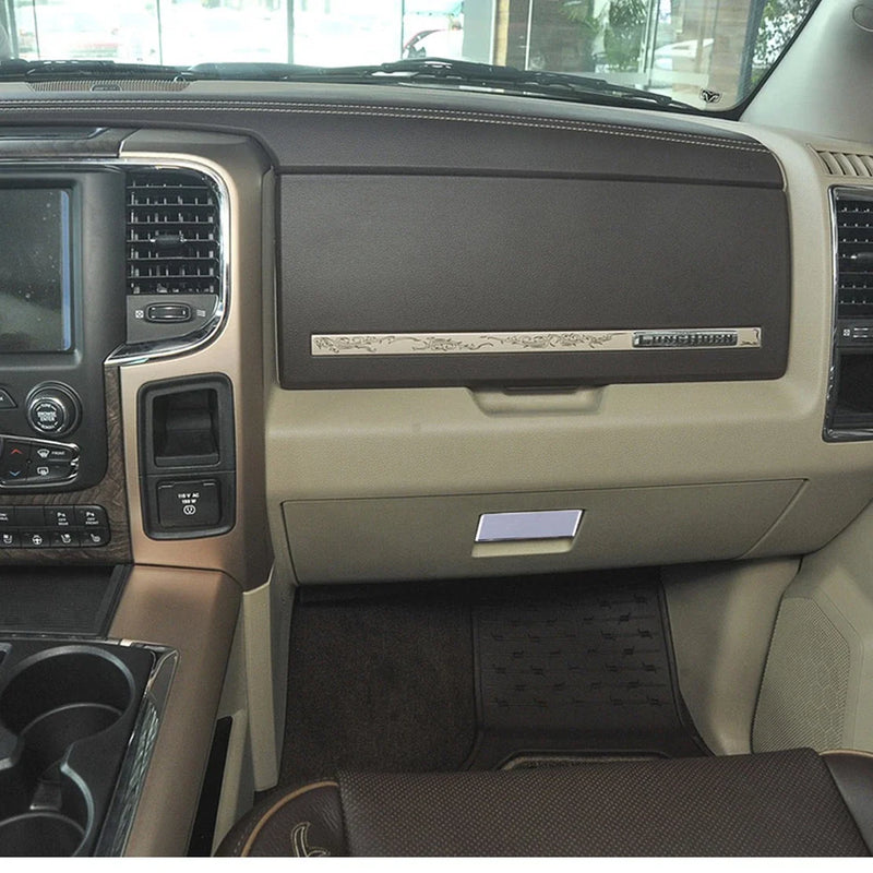 Dodge Ram 1500 Silver Co-pilot Storage Box Handle Cover Trim (2010-2017)