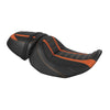 Harley CVO Road Street Glide Black Orange Driver Passenger Seats (2023-2025)